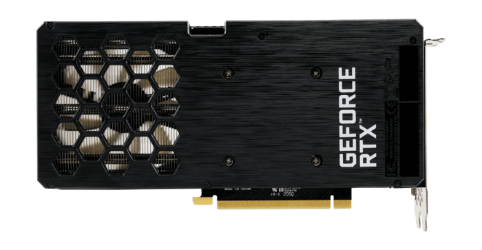 Palit NVIDIA GeForce RTX 3050 Dual 8GB Backplate View