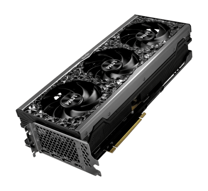 Palit NVIDIA GeForce RTX 4080 GameRock OC Angled Side View