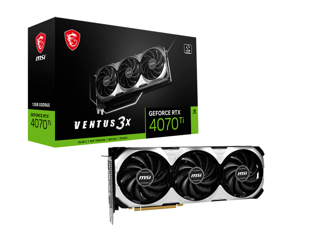 MSI NVIDIA GeForce RTX 4070 Ti VENTUS 3X Box View