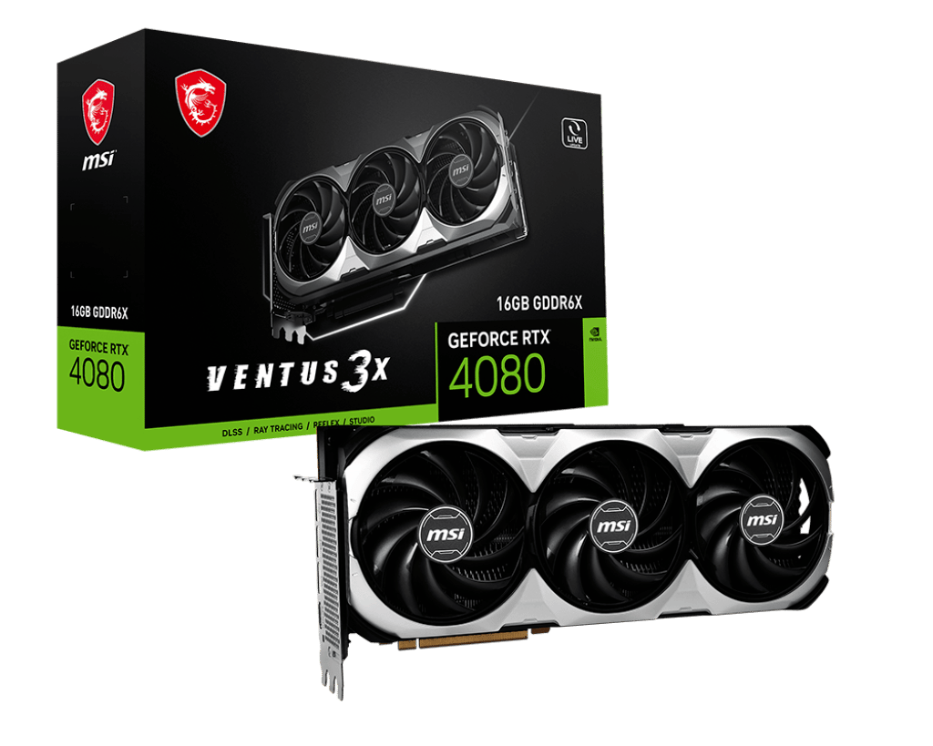 MSI NVIDIA GeForce RTX 4080 16GB VENTUS 3X Box View