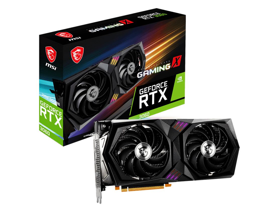 MSI NVIDIA GeForce RTX 3060 GAMING X Box View