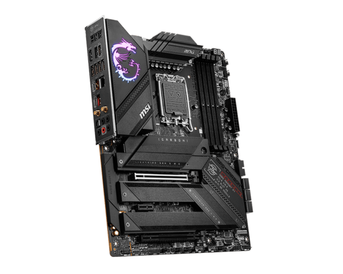 MSI MPG Z790 CARBON WIFI Angled Front View