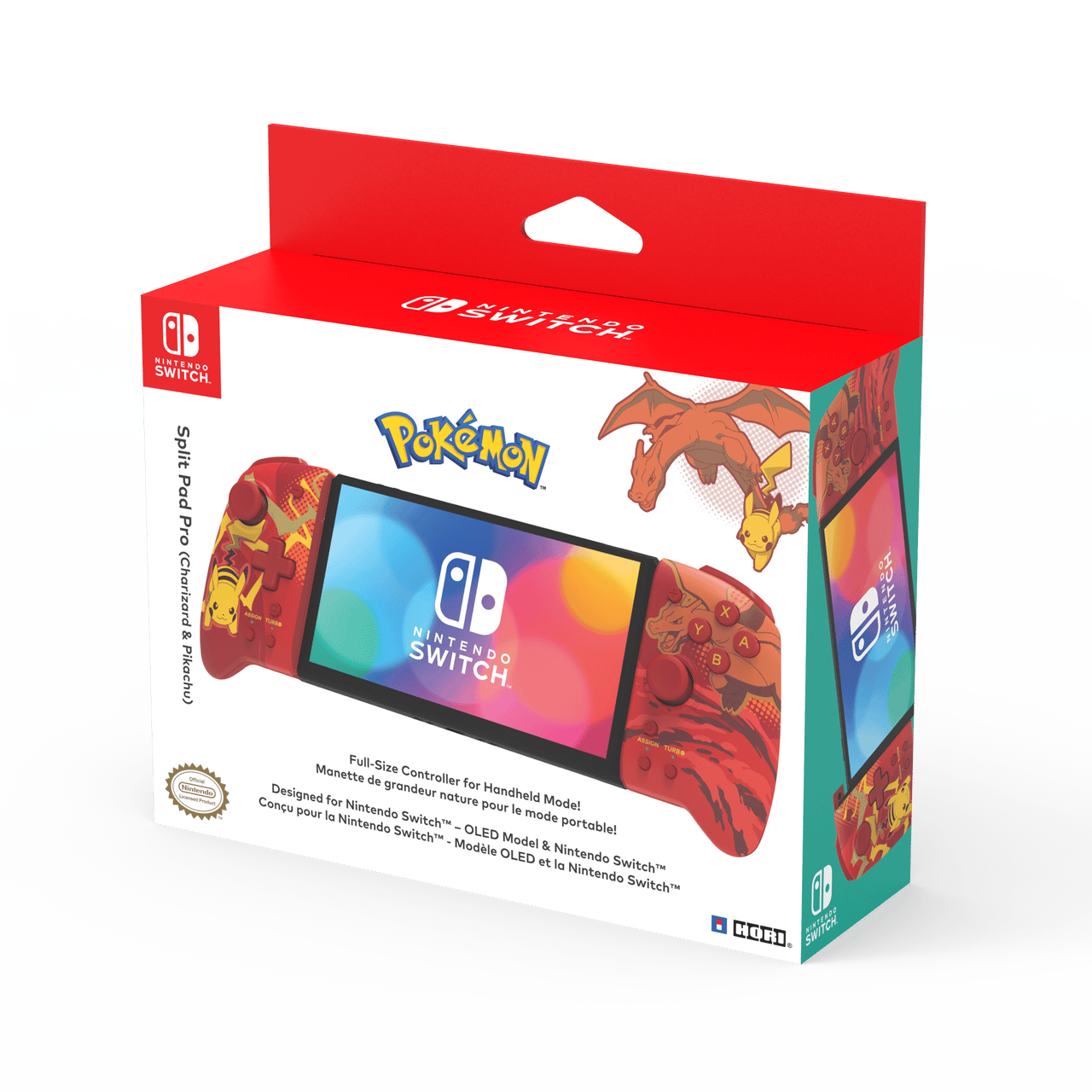 Nintendo Switch HORI Split Pad Pro Controller - Charizard & Pikachu