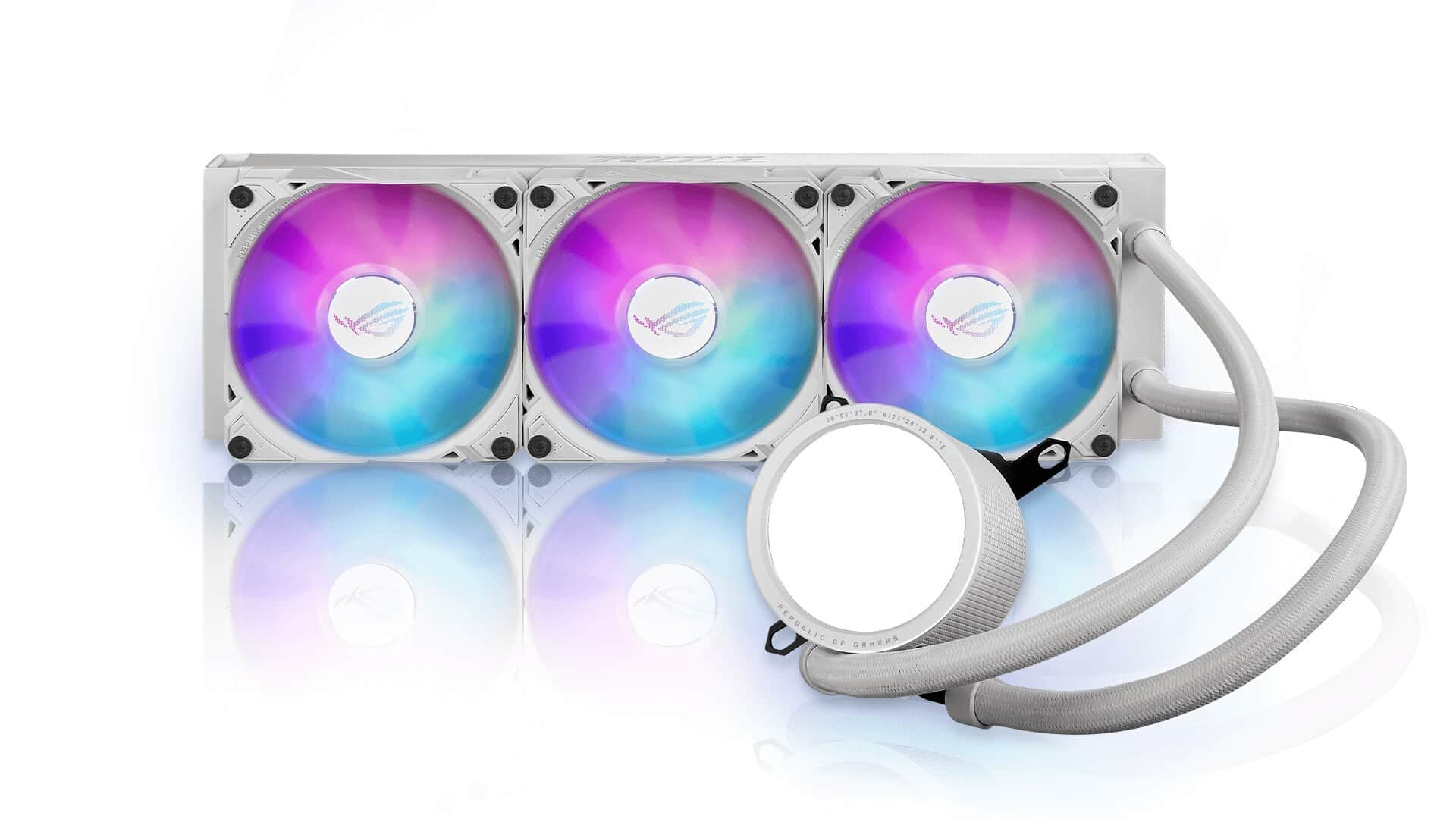 ASUS ROG Ryuo III 360 ARGB White Edition Flat Front View