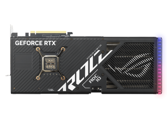 ASUS ROG Strix NVIDIA GeForce RTX 4080 Backplate View