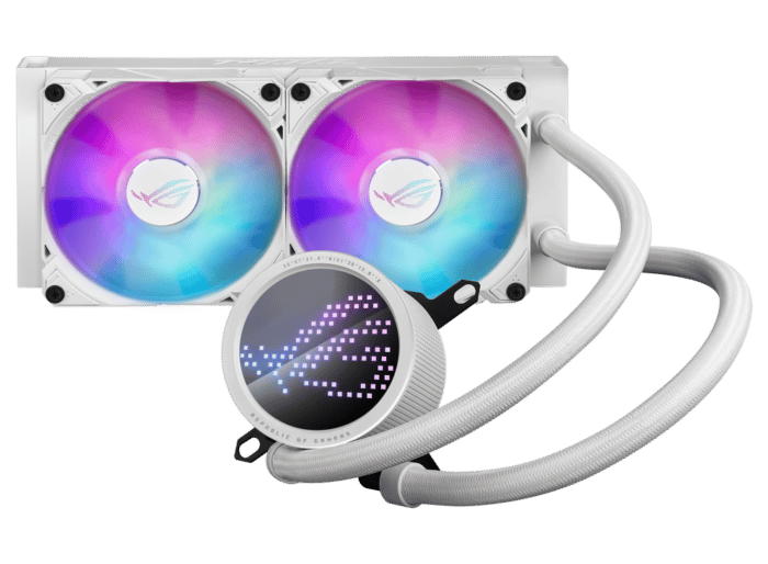 ASUS ROG Ryuo III 240 ARGB White Edition Flat Front View