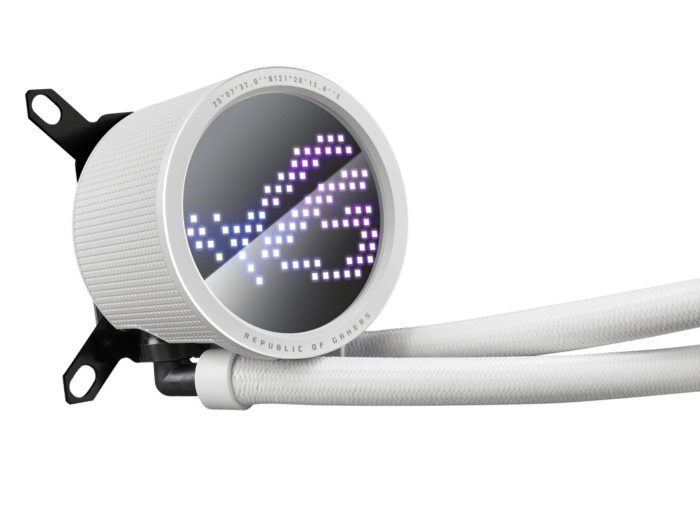 ASUS ROG Ryuo III 240 ARGB White Edition Pump View