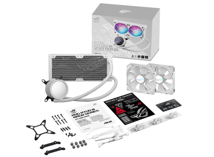 ASUS ROG Ryuo III 240 ARGB White Edition Box View
