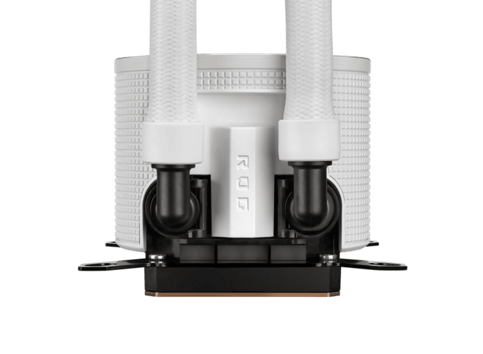 ASUS ROG Ryuo III 360 ARGB White Edition Pump View