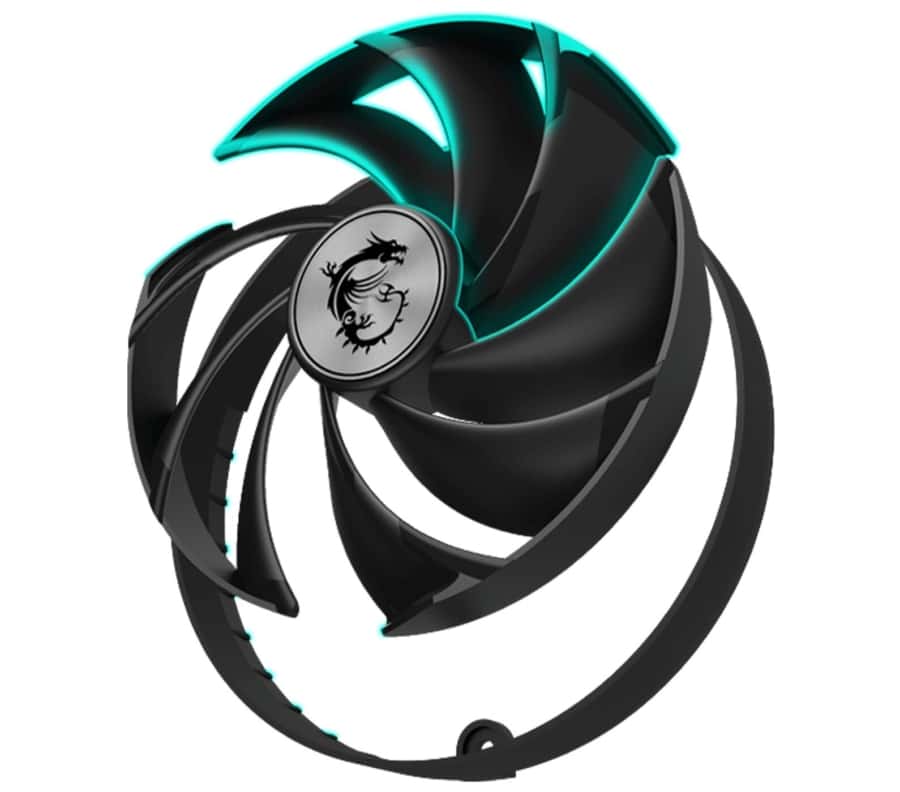 MSI NVIDIA GeForce RTX 4080 16GB GAMING TRIO Fan View