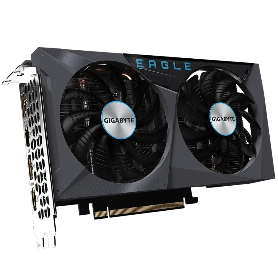 Gigabyte NVIDIA GeForce RTX 3050 EAGLE OC Angled Front View