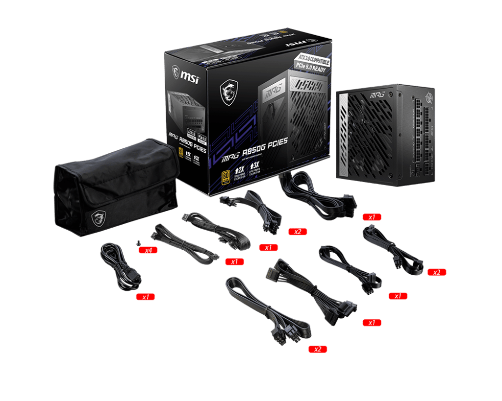 MSI MPG A850G PCIE5 Power Supply Unit