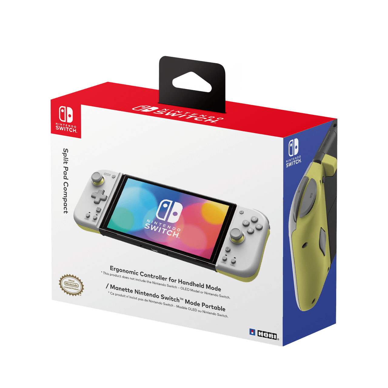 Nintendo Switch HORI Split Pad Compact Controller - Light Grey & Yellow