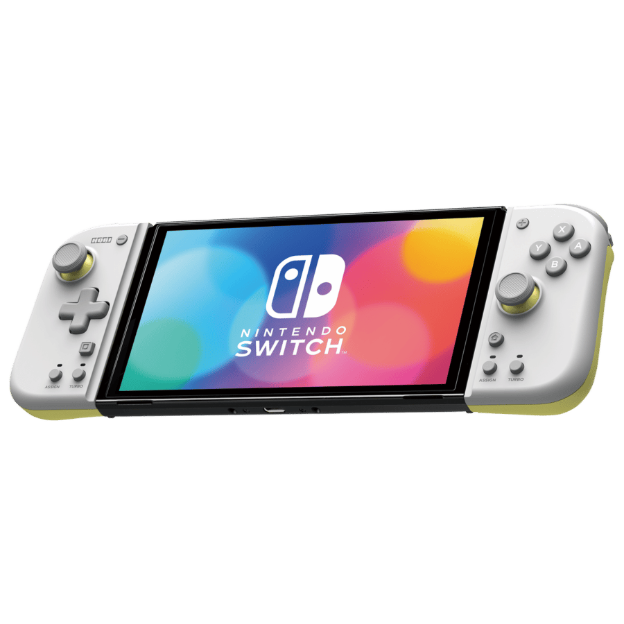 Nintendo Switch HORI Split Pad Compact Controller - Light Grey & Yellow