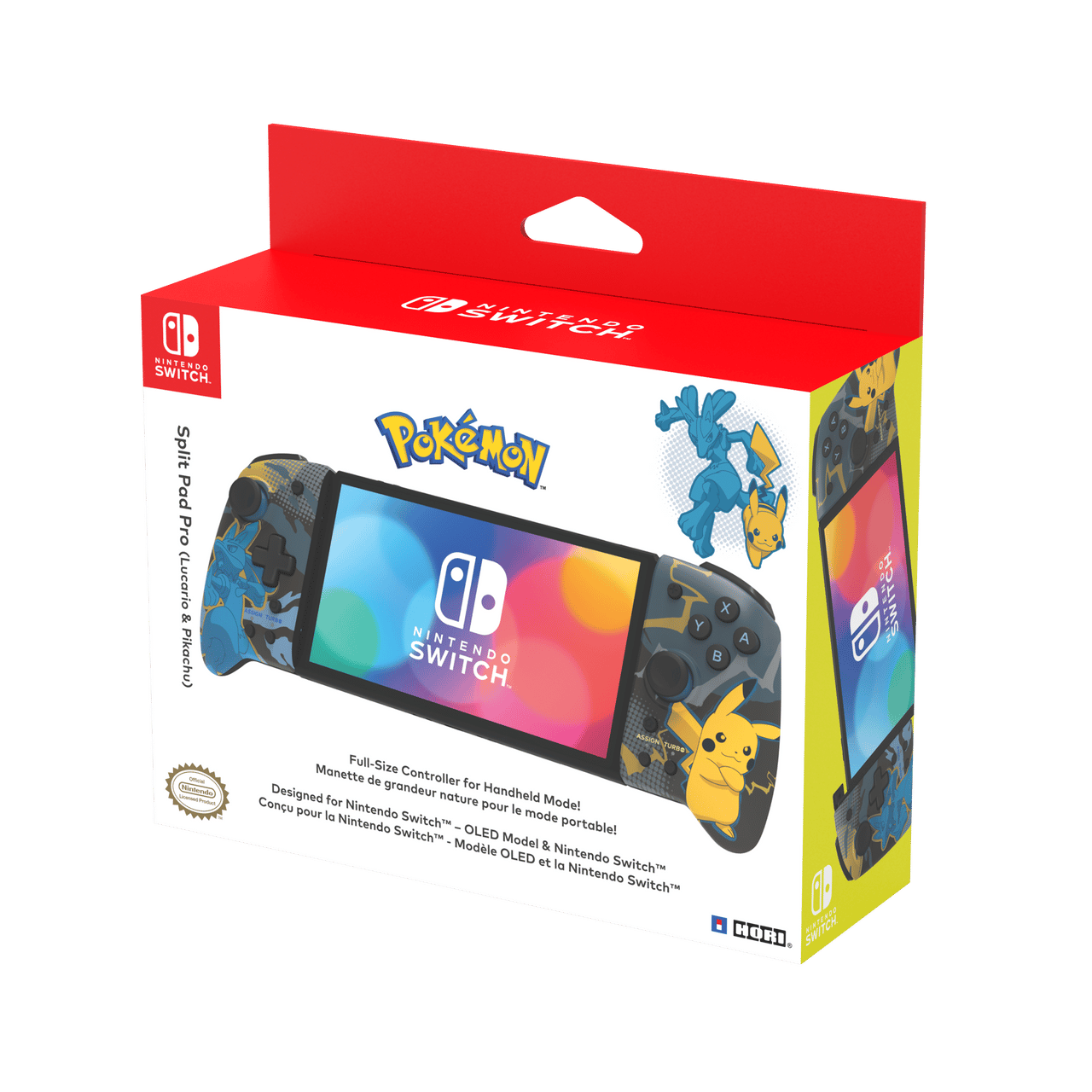 Nintendo Switch HORI Split Pad Pro Controller - Lucario & Pikachu