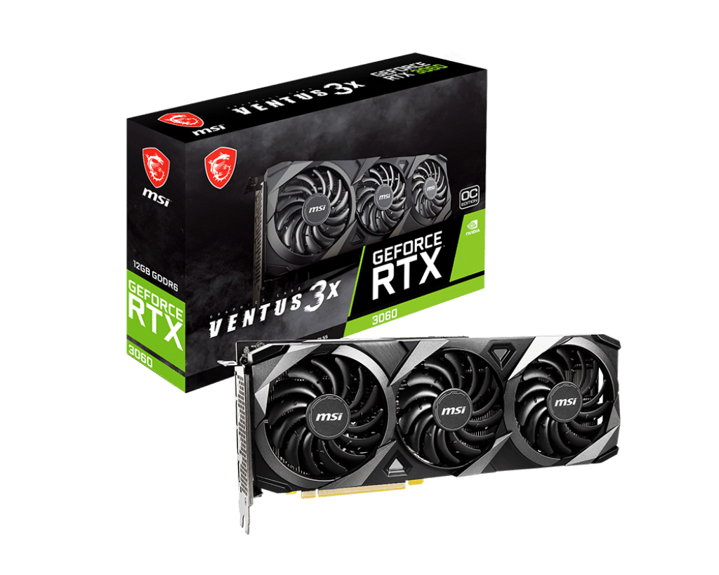 MSI NVIDIA GeForce RTX 3060 VENTUS 3X 12G OC GDDR6 Graphics Card