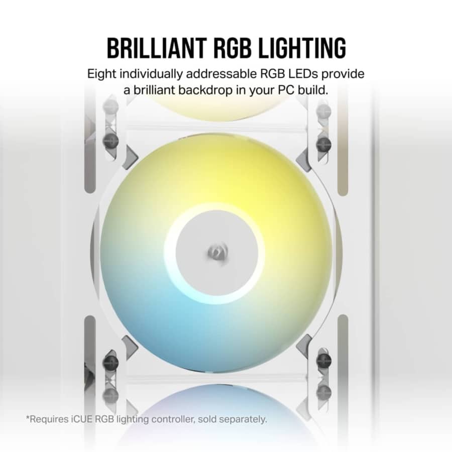 Corsair iCUE AF120 RGB ELITE 120mm PWM White Single Fan Expansion Pack