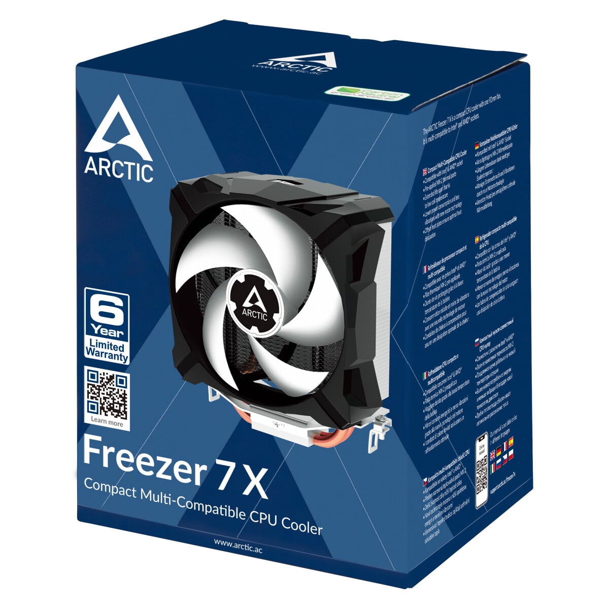 Arctic Freezer 7 X Compact Heatsink & Fan, Intel & AMD Sockets CPU Cooler