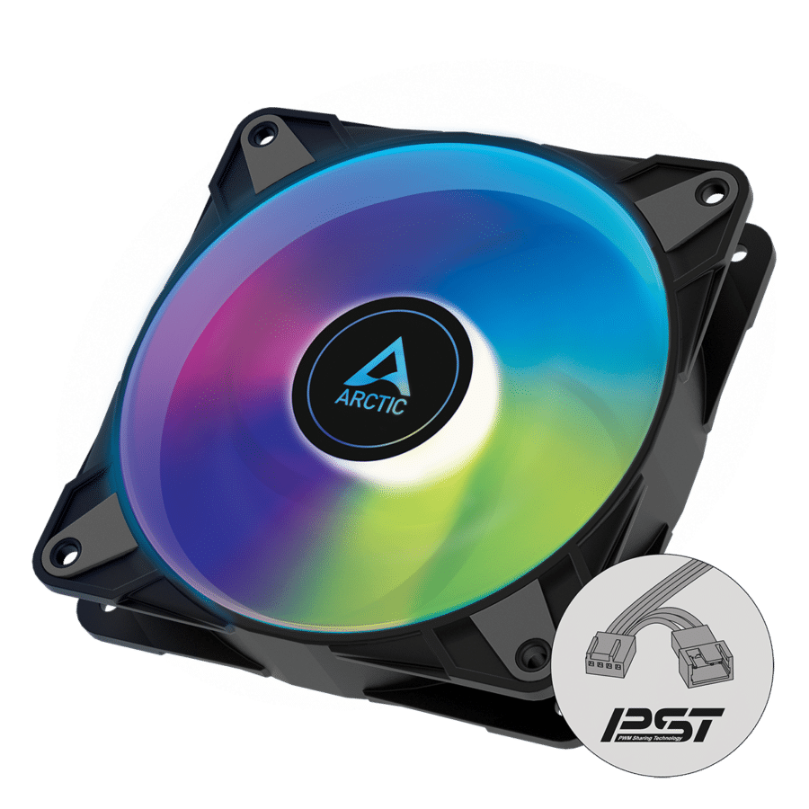 Arctic P12 PWM PST A-RGB 120mm Black