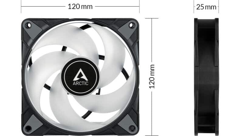 Arctic P12 PWM PST A-RGB 120mm Black
