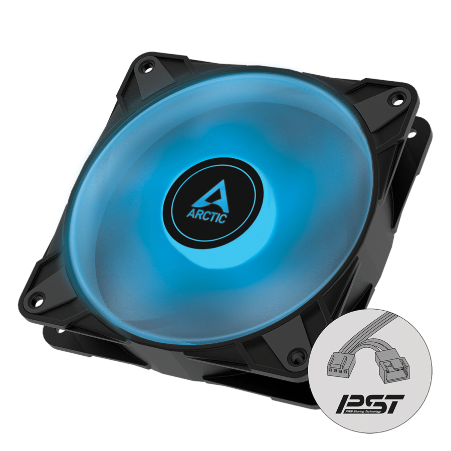 Arctic P12 PWM PST RGB 120mm Black