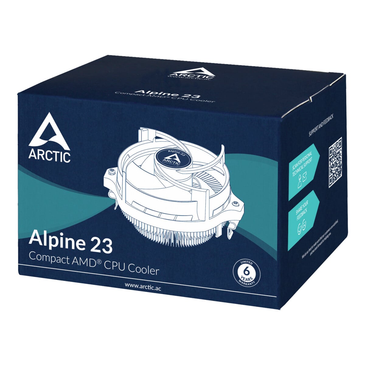 Arctic Alpine 23 Compact Heatsink & Fan, AMD Sockets CPU Cooler