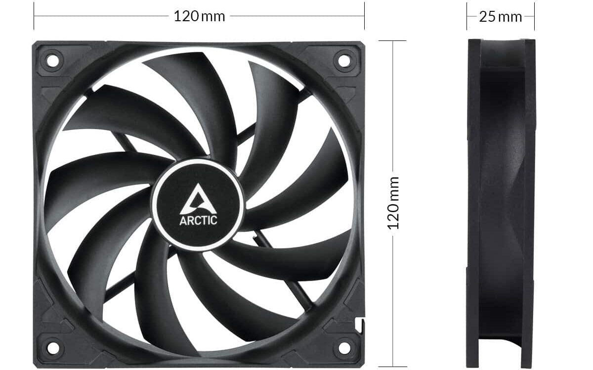 Arctic F12 Silent 120mm Black