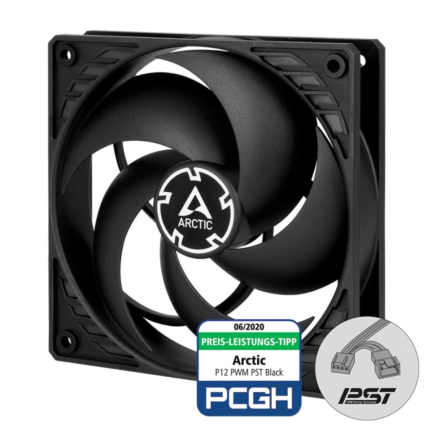 Arctic P12 PWM PST 120mm Black