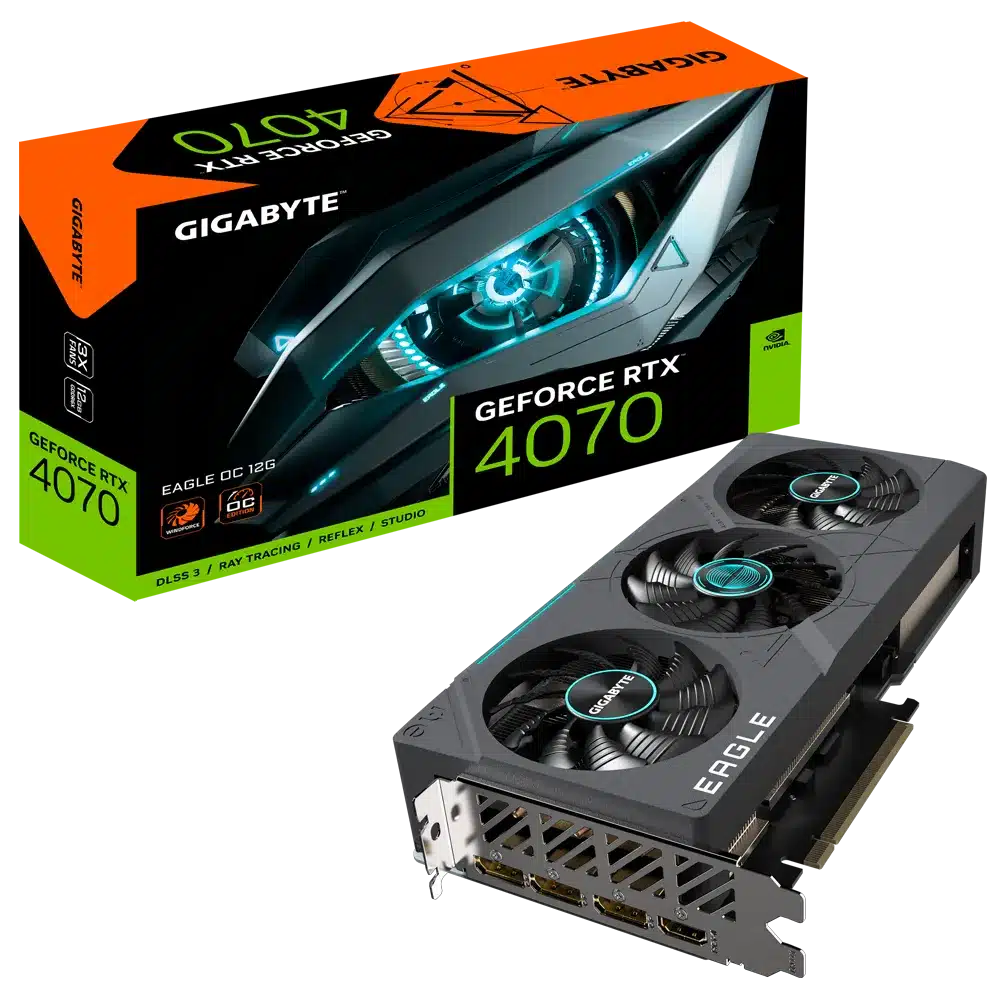 Gigabyte NVIDIA GeForce RTX 4070 EAGLE OC 12G GDDR6X Graphics Card