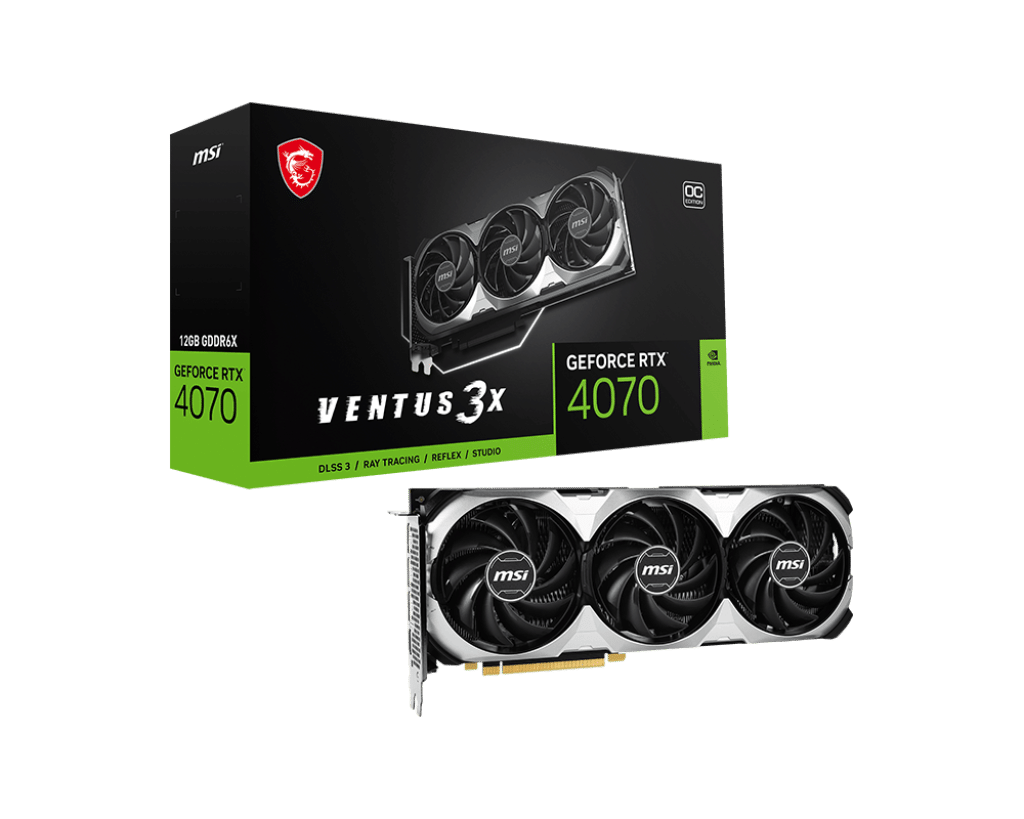 MSI NVIDIA GeForce RTX 4070 VENTUS 3X OC 12G GDDR6X Graphics Card