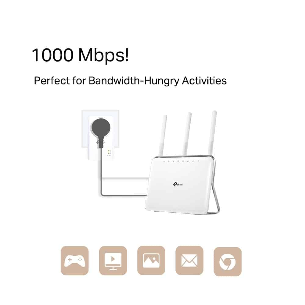 TP-LINK TL-PA7017P KIT AV1000 Gigabit Powerline Adapter Kit
