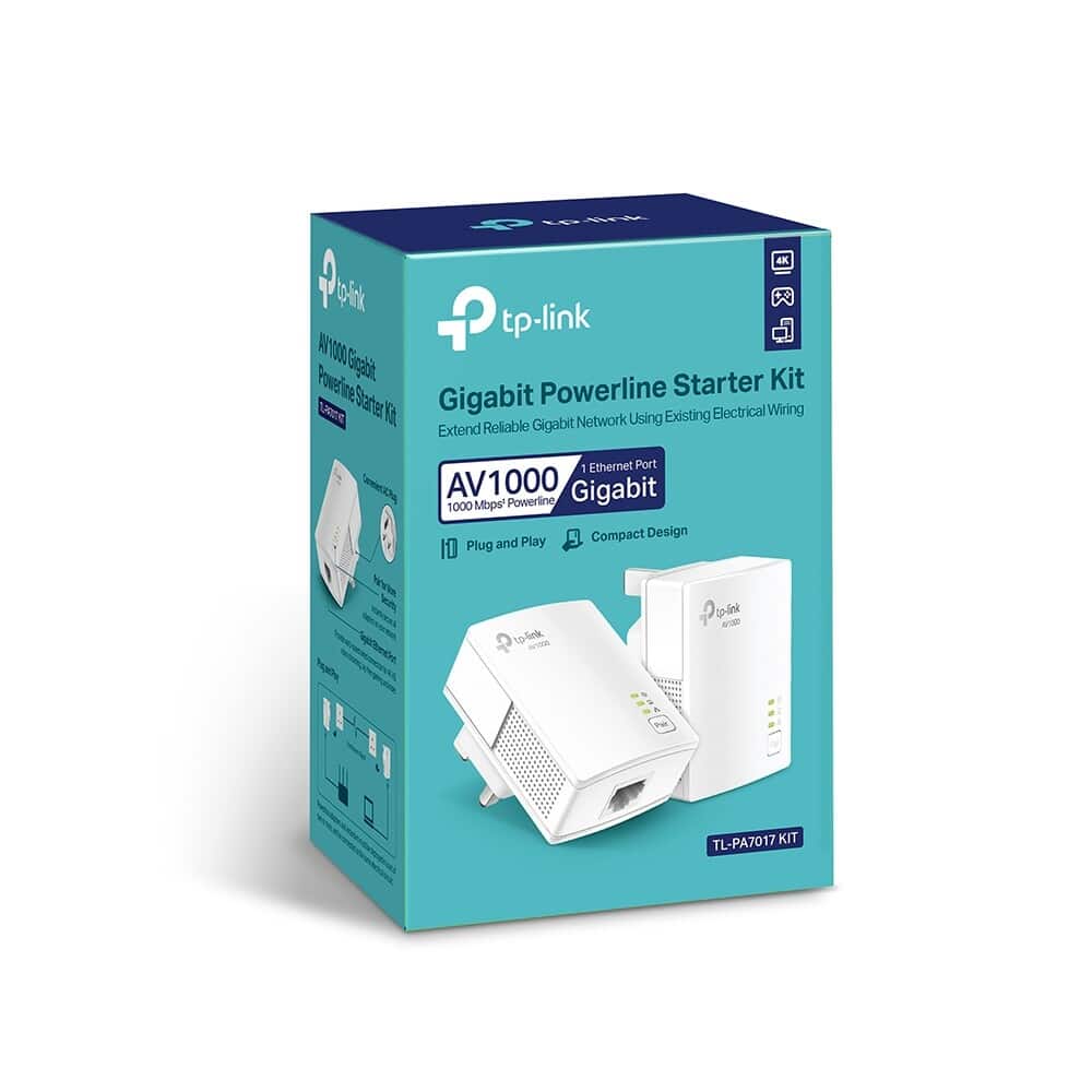 TP-LINK TL-PA7017 KIT AV1000 Gigabit Powerline Adapter Kit