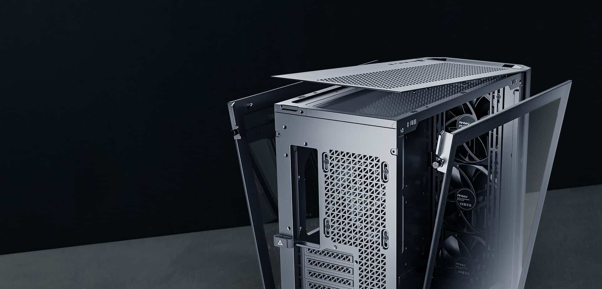 Antec Performance 1 FT – E-ATX, 4 PWM Fans, CPU/GPU Temp Display, USB-C, Glass Side Panels Gaming PC Case
