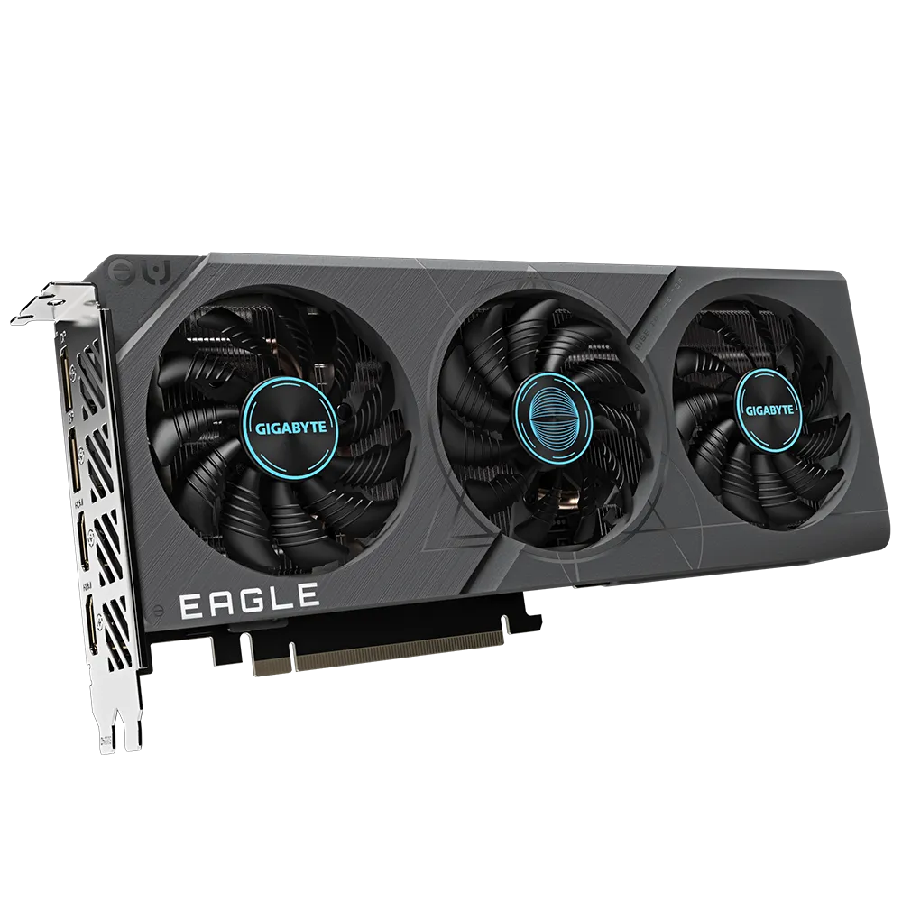 Gigabyte GeForce RTX 4060 Ti EAGLE 8GB Angled Fan View