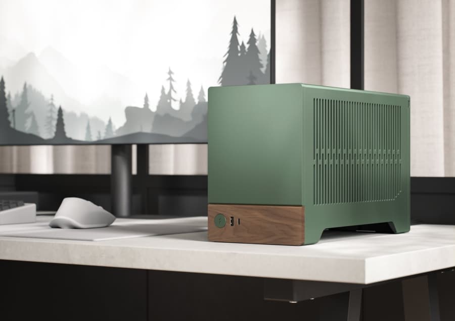 Fractal Design Terra SFF Jade Desk Lifestyle Image