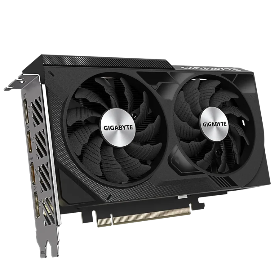 Gigabyte NVIDIA GeForce RTX 4060 WINDFORCE OC Angled View
