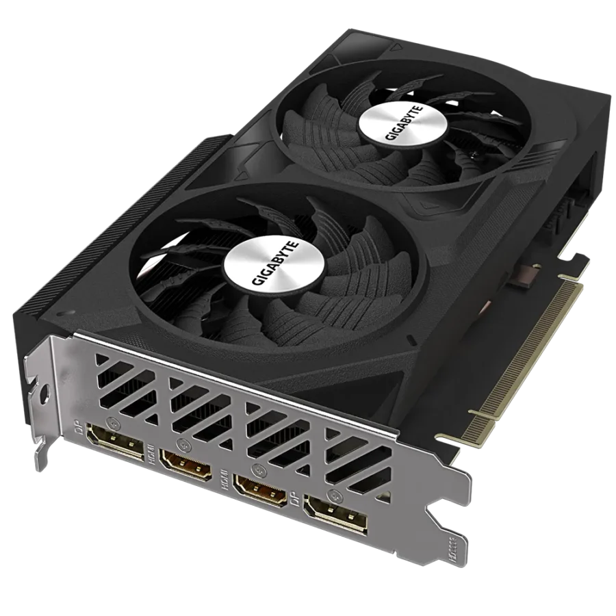 Gigabyte NVIDIA GeForce RTX 4060 WINDFORCE OC Top Flat View