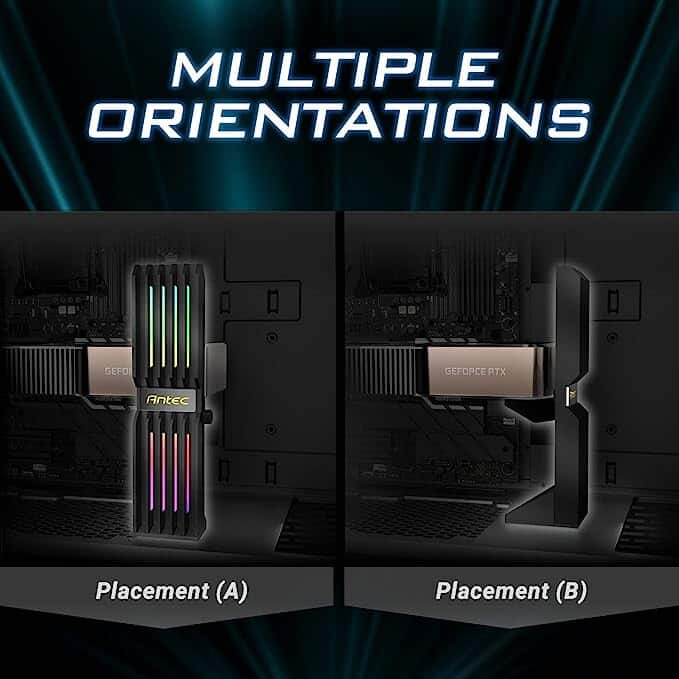 Antec ARGB Graphics Card Holder Multiple Orientations