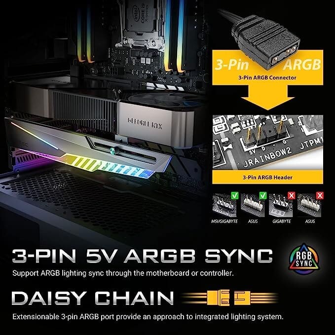Antec Dagger ARGB Five-Hole Black Graphics Card Support ARGB