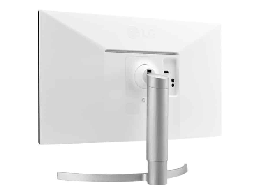 LG 27UL550P-W Back Angled View