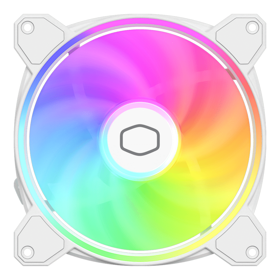 Cooler Master MasterFan MF140 HALO² White Front View