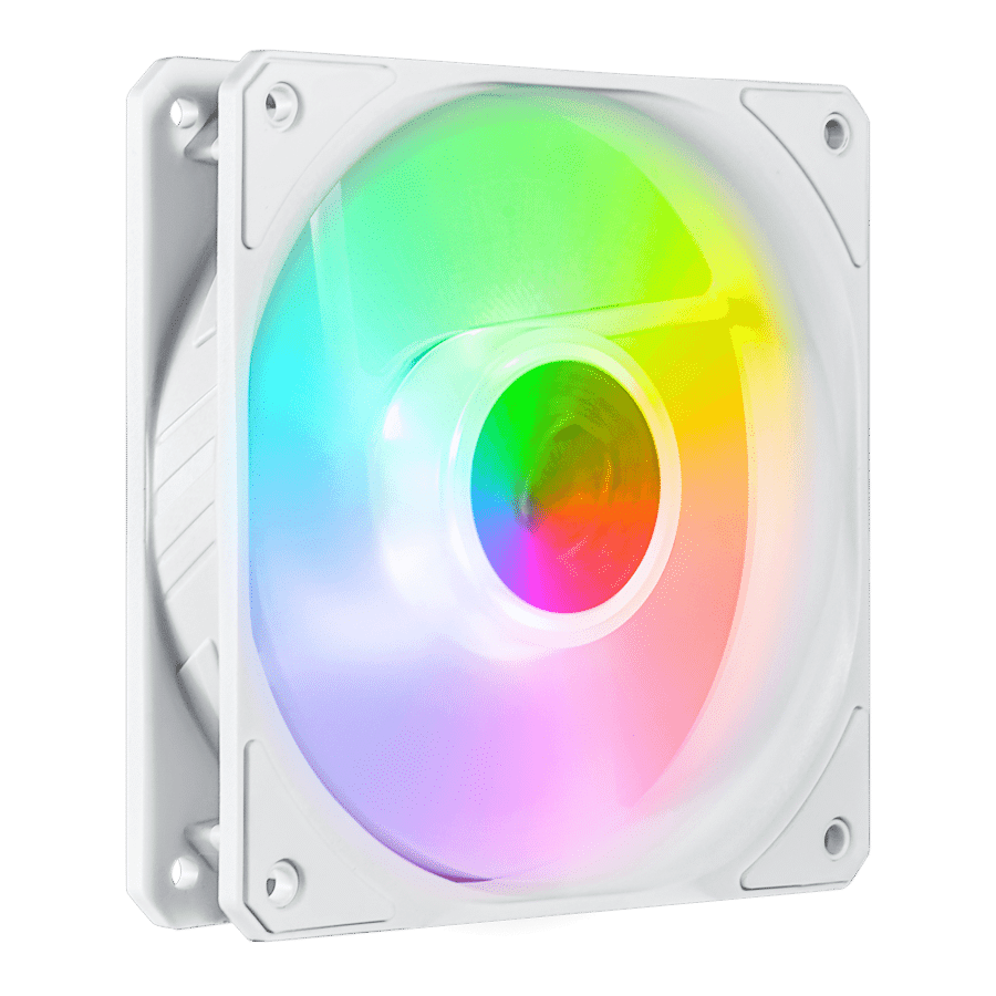 Cooler Master SickleFlow 120 ARGB White Angled Front View