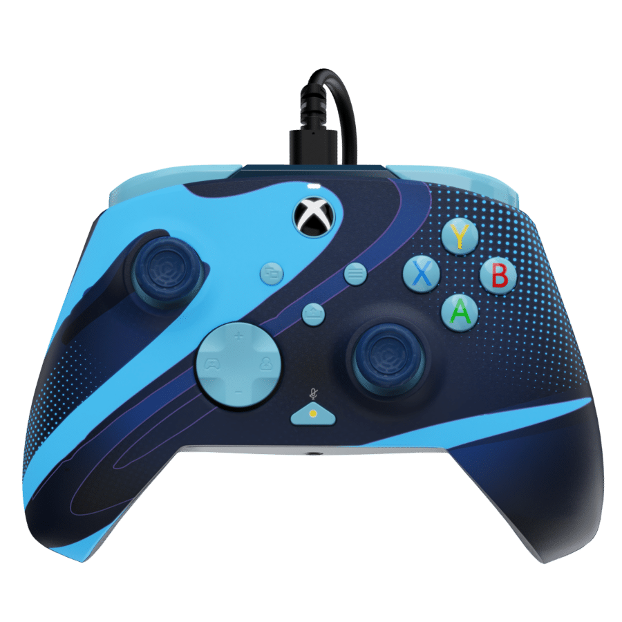 PDP Rematch Glow Wired Controller - Blue Tide (Xbox X|S, Xbox One, PC)