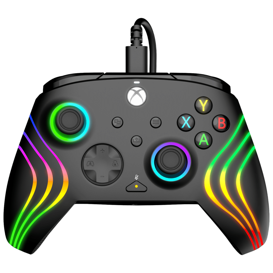 PDP AfterGlow Wave Wired Controller - Black (Xbox X|S, Xbox One, PC)
