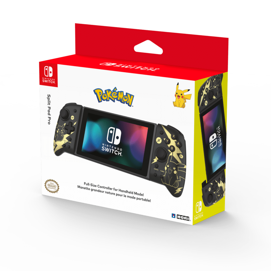 Nintendo Switch HORI Split Pad Pro Controller - Pokémon: Pikachu Black & Gold