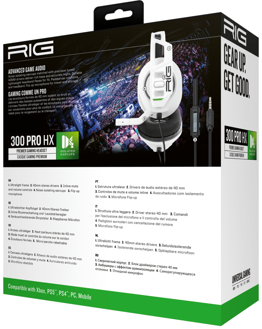 Nacon RIG 300 PRO HX Gaming Headset - White