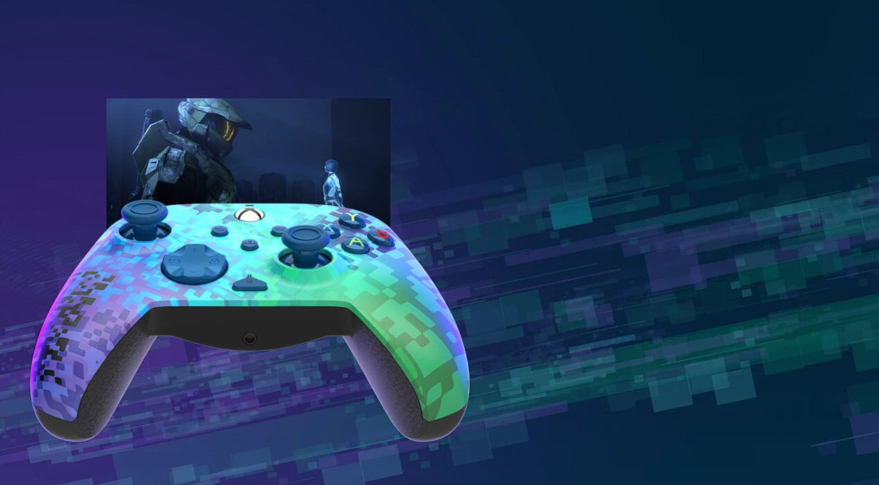 PDP Rematch Advanced Wired Controller - Glitch Green (Xbox X|S, Xbox One, PC)