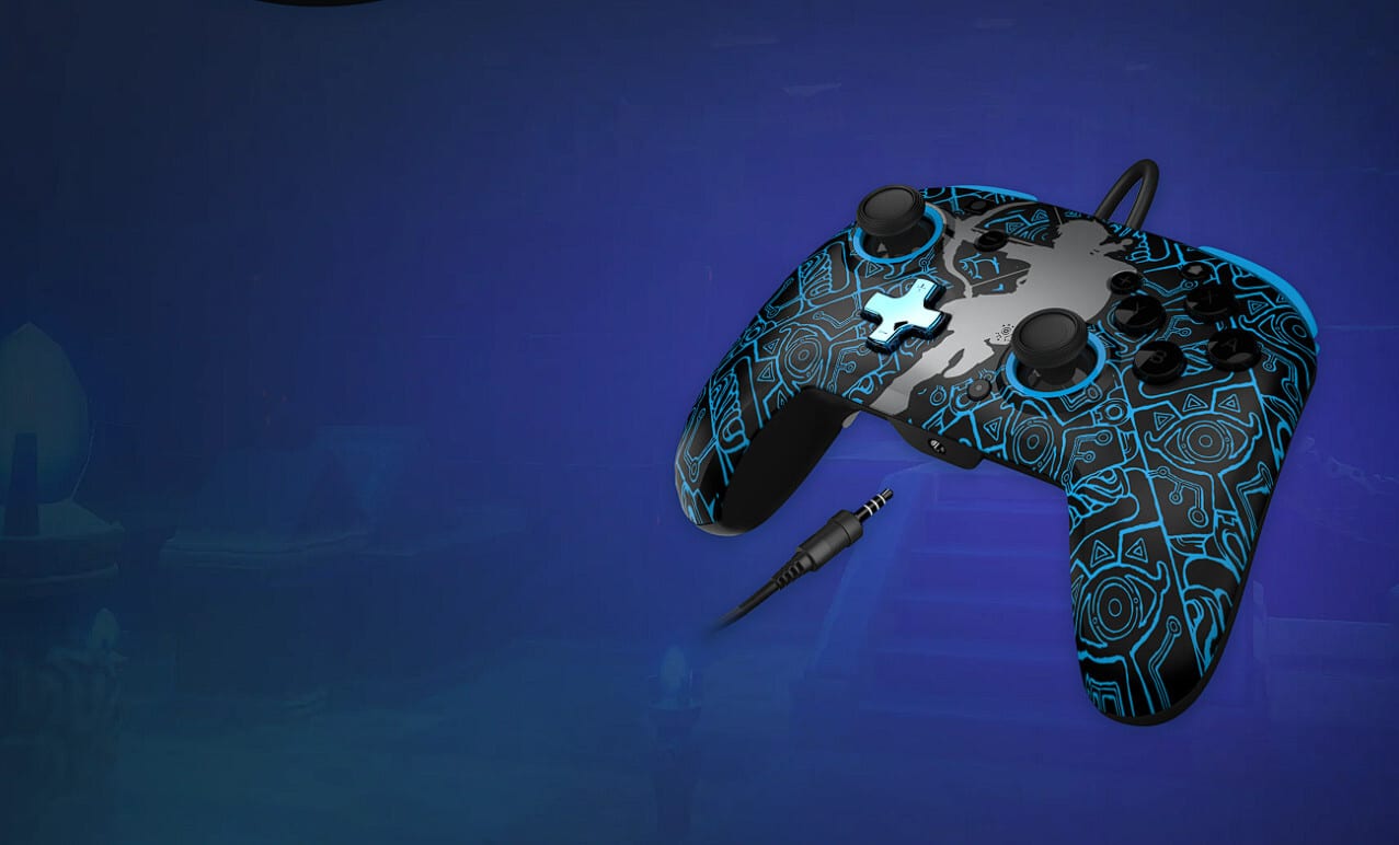 PDP Nintendo Switch Rematch Glow Wired Controller - Sheikah Shoot