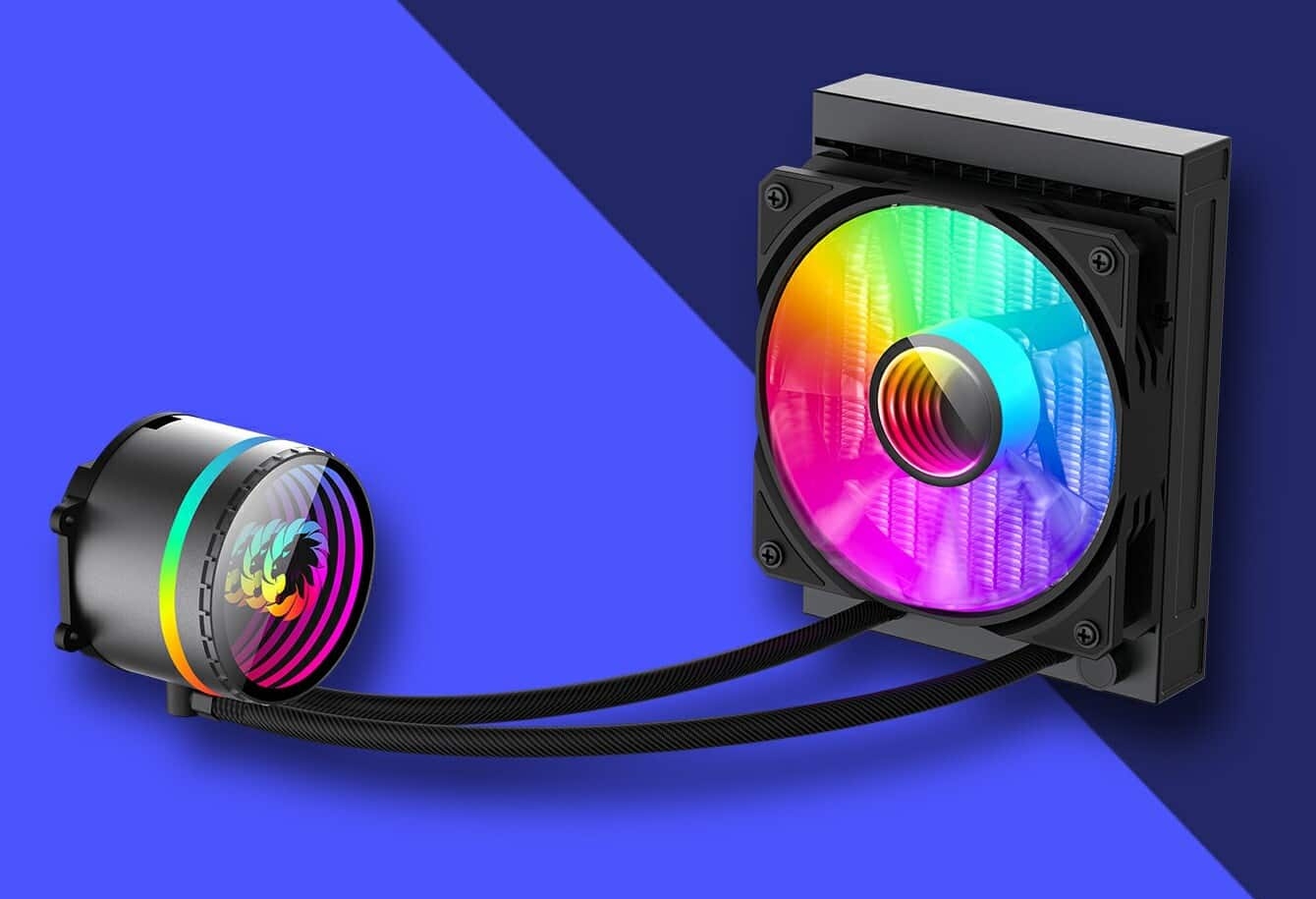 GameMax Iceburg 120mm ARGB All-In-One Liquid CPU Cooler - Black
