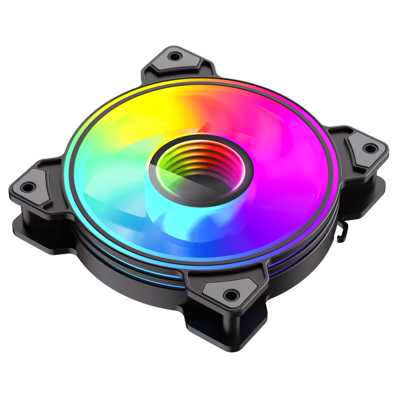 GameMax Dual Ring Infinity 120mm ARGB Case Fan - Black